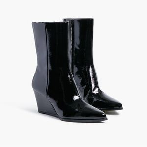Barely Worn Tuckernuck Wedge Patent Leather Boots